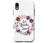 Custodia per iPhone XR 64 Years Loved Floral 64th Birthday Women 64 Years Loved