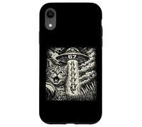 Custodia per iPhone XR 67 Meme Divertente Gatto Selfie UFO Alieno 6 7 Uomini Donne Kid Umorismo