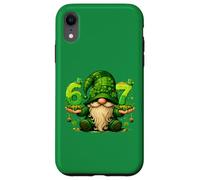 Custodia per iPhone XR 67 Six Seven Meme St Patricks Day Gnomo divertente trifoglio irlandese