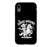 Custodia per iPhone XR A cavallo intorno Idiom Divertimento per bambini e insegnanti Modi di dire