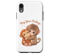 Custodia per iPhone XR Abbraccia i tuoi sentimenti, scimmietta carina