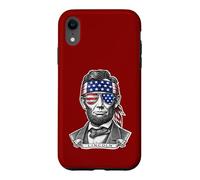 Custodia per iPhone XR Abraham Lincoln USA Occhiali da sole & Bandana