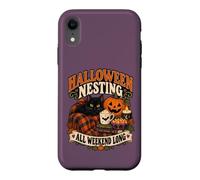 Custodia per iPhone XR Accogliente weekend casalingo con zucca di Halloween