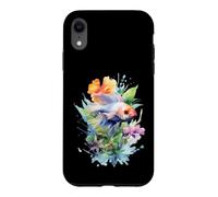 Custodia per iPhone XR Acquerello Betta Pesce Floreale Acquatico Design