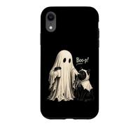 Custodia per iPhone XR Adorabile Vintage Ghost Boo-p! per un gatto nero Halloween Ragazze