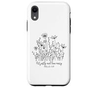 Custodia per iPhone XR Agisci giustamente e ama gli uomini cristiani e le donne amano Dio e Gesù