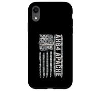 Custodia per iPhone XR AH-64 Apache Bandiera Americana Elicottero Camo Apache