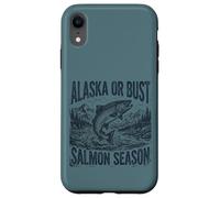 Custodia per iPhone XR Alaska or Bust Salmon Season Fishing Angler Adventure