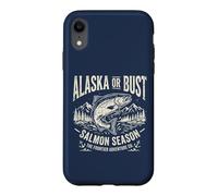 Custodia per iPhone XR Alaska or Bust Salmon Season Fishing Angler Cool Adventure