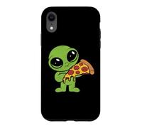 Custodia per iPhone XR Alieno Carino Con Fetta Di Pizza Fast Food