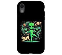 Custodia per iPhone XR Alieno Fare Yoga - Yoga Posa - Spazio - Plancton