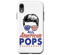 Custodia per iPhone XR All American Pops Grandpa Sunglasses USA Flag 4th of July
