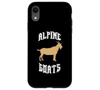 Custodia per iPhone XR Alpine Goats Mountain Charm Rustico Fattoria Animale