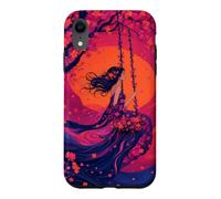 Custodia per iPhone XR Altalena floreale sotto un albero in fiore