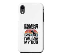 Custodia per iPhone XR Amante dei cani introverso di gioco I Came I Played I Walked My Dog