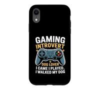 Custodia per iPhone XR Amante dei cani introverso di gioco I Came I Played I Walked My Dog