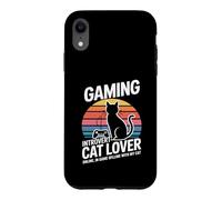 Custodia per iPhone XR Amante dei gatti introversi di gioco online offline con Cat