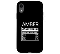Custodia per iPhone XR Ambra Valori nutrizionali Class Sass Style Funny Name Parody