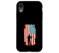 Custodia per iPhone XR American Flag Violinista Orchestra String Instrument