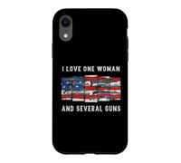 Custodia per iPhone XR Amo una donna e diverse pistole Uomini divertenti
