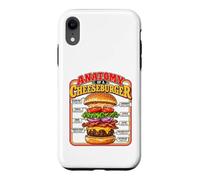 Custodia per iPhone XR Anatomia di un Cheeseburger Vintage Burger Amante Foodie Design