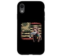 Custodia per iPhone XR Anatra Caccia Labrador American USA Bandiera Mallard Duck Hunter
