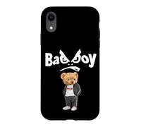 Custodia per iPhone XR Angry Bad Boys Style, Cool Teddy Bear Bad Boy Graphic Design