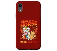 Custodia per iPhone XR Anno del Cavallo 2026 Capodanno Cinese Fuochi d'artificio Design
