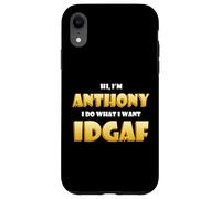 Custodia per iPhone XR Anthony Costume IDGAF Divertente Meme Halloween Costume Per Tony