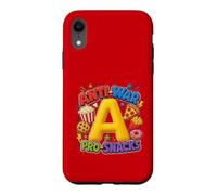 Custodia per iPhone XR Anti-War Pro-Snacks Funny Peace Food Graphic Rosso