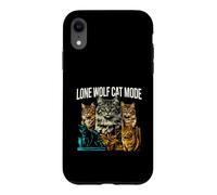 Custodia per iPhone XR Antisocial Feline Introvert Lone Wolf Cat Mode