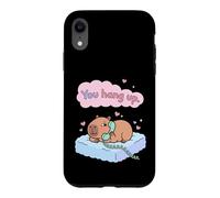 Custodia per iPhone XR Appendi Capybara Coppia divertente Love Valentine Meme