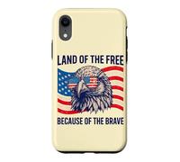 Custodia per iPhone XR Aquila Patriottica: Terra dei Libero e dei Coraggiosi