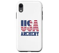 Custodia per iPhone XR Archery Sports Fan American Flag