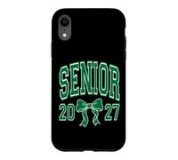 Custodia per iPhone XR Arco Coquette di classe 2027 per laureati senior verde e bianco