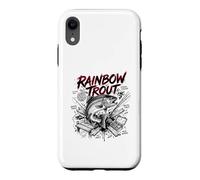 Custodia per iPhone XR Arcobaleno Trota Brutale Forza Pesca a Mosca
