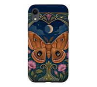 Custodia per iPhone XR Art Nouveau Polifemo Falena Luna Cielo Notturno Botanico