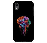 Custodia per iPhone XR Arte fluida astratta di anatomia del cervello colorato