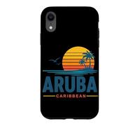 Custodia per iPhone XR Aruba Caraibi Retro Tramonto Vacanza