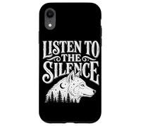 Custodia per iPhone XR Ascolta il silenzio Lupo Escursionismo Campeggio Fauna Sel