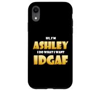 Custodia per iPhone XR Ashley Costume IDGAF Meme Funny Halloween Costume For Ashley
