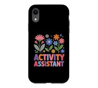 Custodia per iPhone XR Assistente di attività Groovy Retro Floral Healthcare Worker