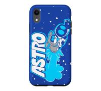 Custodia per iPhone XR Astro Bot with Dog Rocket Space Exploring Video Game