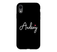 Custodia per iPhone XR Audrey Nome Compleanno Bambino Ragazza Donna Personalizzato Audrey