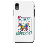 Custodia per iPhone XR Autism It's OK To Be Different Butterfly Puzzle Kid Teacher