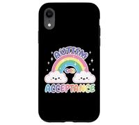 Custodia per iPhone XR Autism Pro Acceptance Rainbow con simbolo dell'infinito