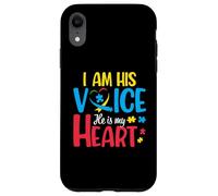 Custodia per iPhone XR Autismo Mamma Io sono la sua voce Lui è il mio cuore Consapevolezza dell"autismo