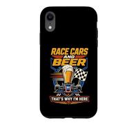 Custodia per iPhone XR Auto da corsa e birra Ecco perché sono qui
