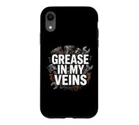 Custodia per iPhone XR Auto Mechanic Grease In My Veins Gearhead
