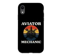 Custodia per iPhone XR Aviator Mechanic Retro Aircraft Engine Aviation